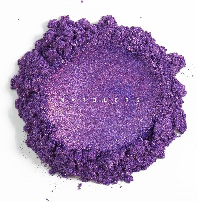 MARBLERS Purple Mica Powder [Flash Berry Pearl] 4oz (113g) | Cosmetic Grade | Epoxy Resin Pigment, Dye, Non-Toxic, Vegan, Cruelty-Free | Lip Gloss, Nails, Body Butter, Bath Bomb, Candle & Soap Making