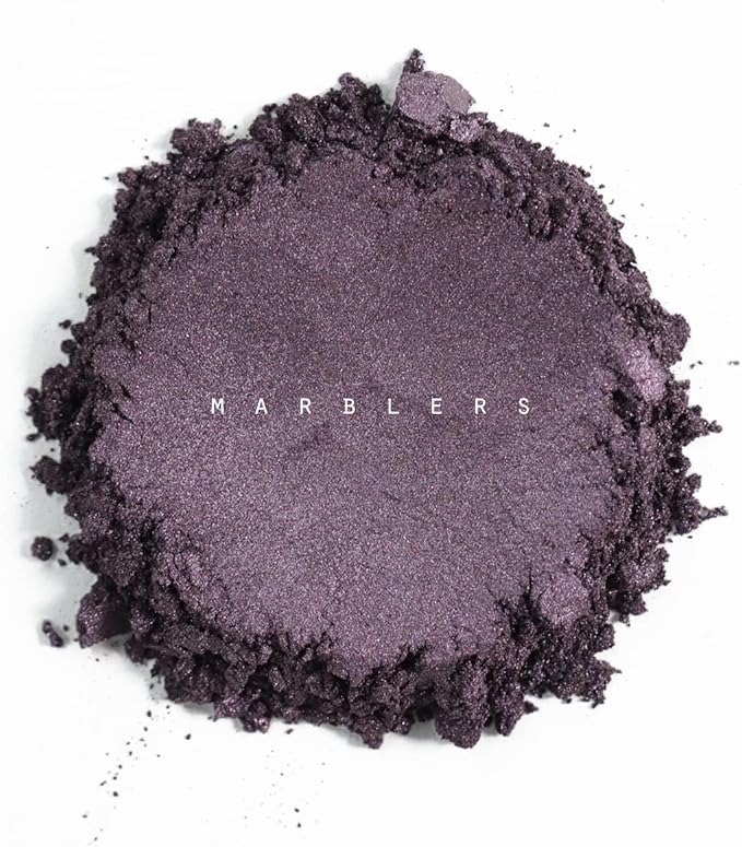 MARBLERS Purple Mica Powder [Musky Purple] 4oz (113g) | Cosmetic Grade | Epoxy Resin Pigment | Dye | Non-Toxic, Vegan, Cruelty-Free | Lip Gloss, Nails, Body Butter, Bath Bomb, Candle & Soap Making