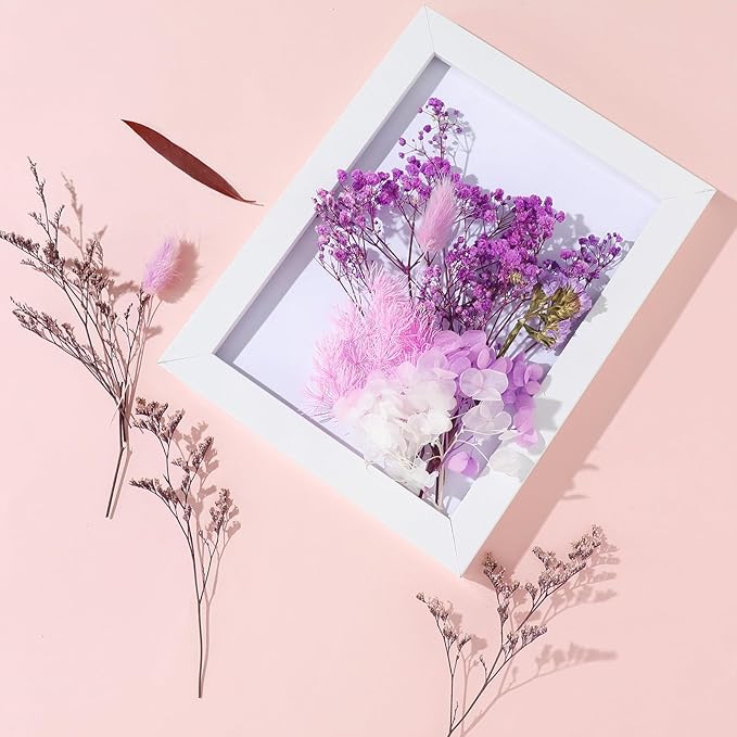 Real Dried Flowers, Natural Dry Flowers Mixed Natural Pressed Flowers Flores Secas Dried Florals for Crafts,Resin,Candle Making (Purple)