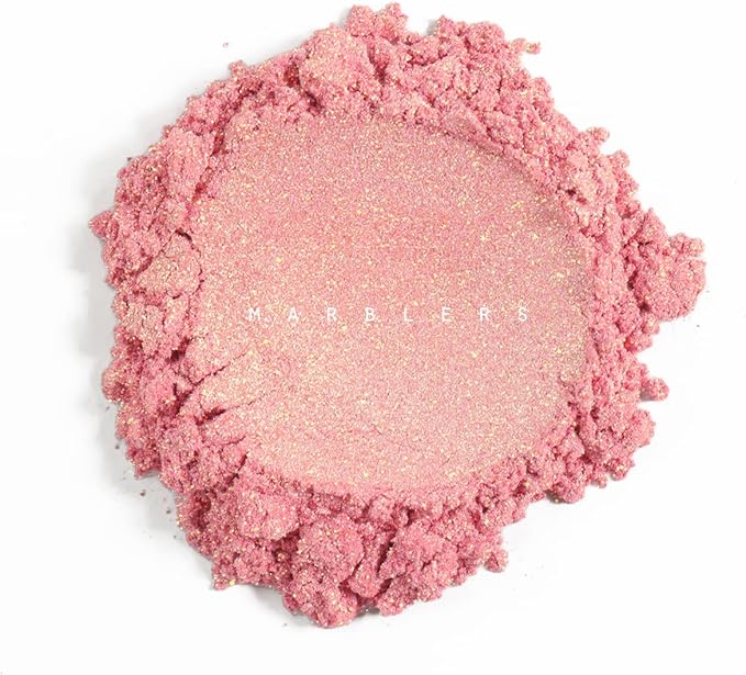 MARBLERS Pink Mica Powder [Blossom Pearl] 4oz (113g) | Cosmetic Grade | Epoxy Resin Pigment | Dye | Non-Toxic, Vegan, Cruelty-Free | Lip Gloss, Nails, Body Butter, Bath Bomb, Candle & Soap Making