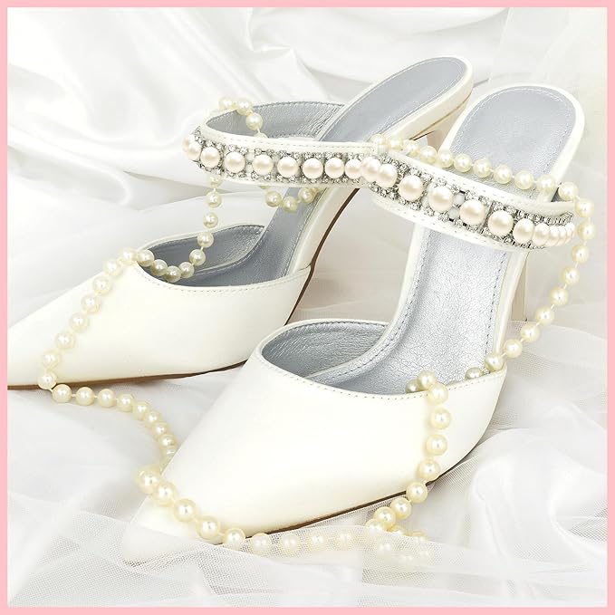 NACHLYNN 6480 Pcs Flat Back Pearl 7 Sizes Half Round Beige Flatback Pearls for Crafts Embellishment Shoes Clothes Bags DIY Making