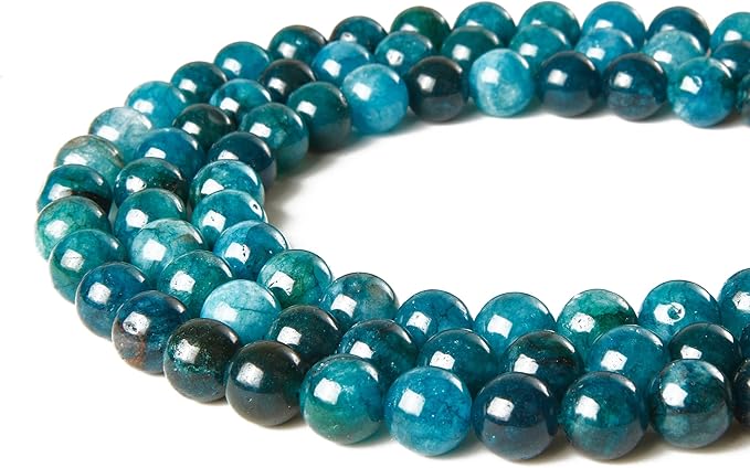 100pcs 8mm Apatite Beads Natural Gemstone Beads Round Loose Beads for Jewelry Making