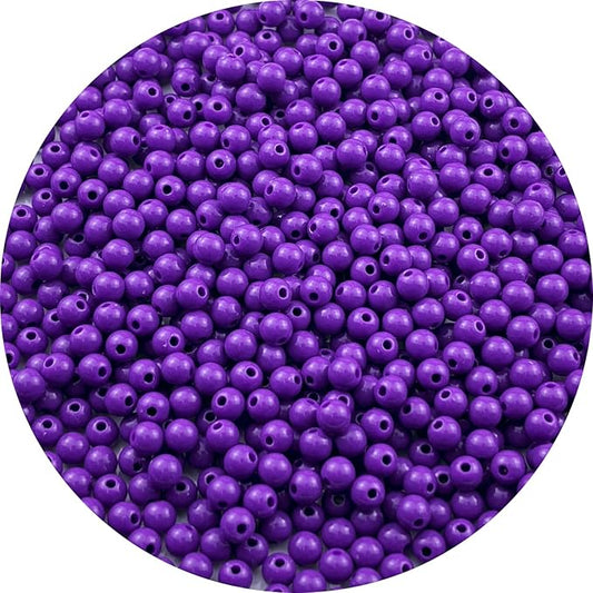 YUEXIGO 700pcs Acrylic Round Beads for Crafts 6mm Resin Candy Color Spacer Beads with Hole for Jewelry Making Sewing Crafts Decoration Necklaces Bracelets Earrings Supplies(Dark Purple)