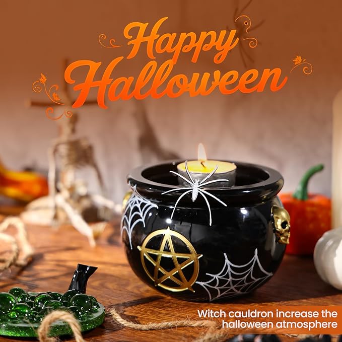 LET’S Resin Witch Cauldron Resin Mold, Halloween Resin Molds, 3D Jar Resin Molds Silicone 4.7'' Width, Large Jar Molds for Epoxy Casting Craft, Storage Box,Candy Container,Candle Holder