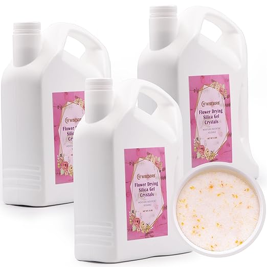 (NET 18 LBS) Silica Gel for Flower Drying, Silica Gel Flower Drying Crystals, Reusable Flower Drying Silica for Wedding Bouquet Preservation