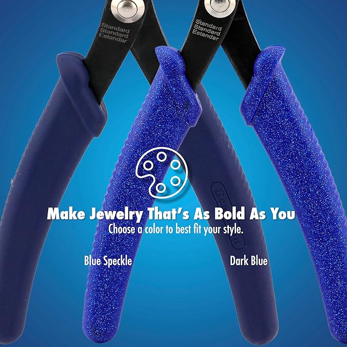 Beadalon Crimp Tool Standard - Fits Crimp Beads #1-3, Crimp Tubes #2-3, Dark Blue, Pocket Travel Size 4 in / 10.1 cm