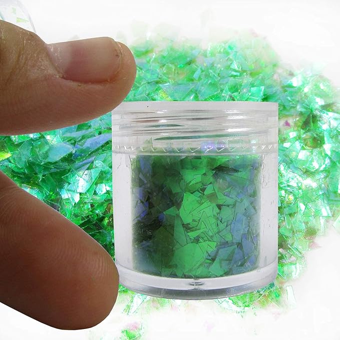 12 Colors Iridescent Chunky Glitter Flakes Kit Irregular Resin Epoxy Art Craft Paint Glitters Sparkles Accessories Festival Cosmetic Body Glitter Nail Sequins Stickers Decor (Irregular)