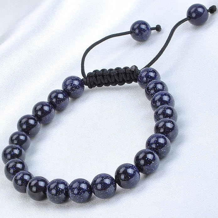 MASSIVE BEADS Natural Healing Power Gemstone Crystal Beads Unisex Adjustable Macrame Bracelets