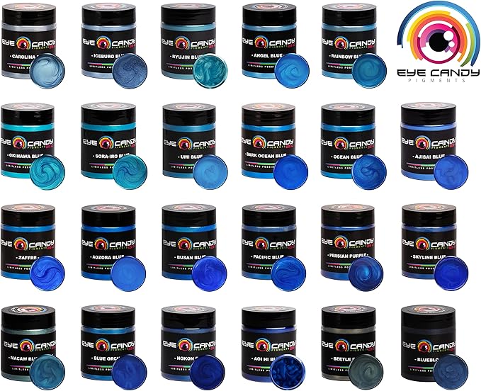 Eye Candy Pigments Premium Mica Powder - Beetle Blue (50gr) - for Epoxy, Resin, Soap, Paint, Woodworking, Acrylic Pouring, Bath Bombs, Fishing Lures - DIY Arts and Crafts Additive
