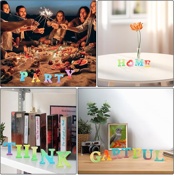 Gartful Resin Letter Molds, C Capital Alphabet Epoxy Resin Mold, Thick 3D Silicone Letter Molds for Making Letters, Word Sign Art, DIY Crafts, Making Candle, Party, Home Decor