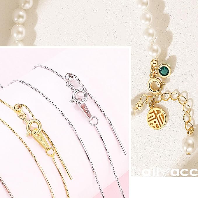 Spring Clasps Sterling Silver with Open Jump Rings Gold Necklace Clasps and Closures for Jewelry Making,Made in Italy