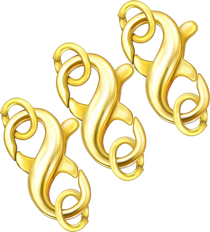 Dailyacc Double Opening Lobster Clasp 316 Stainless Steel Silver and Gold Pleted Necklace Bracelet Extender Clasps and Closures for DIY Jewelry