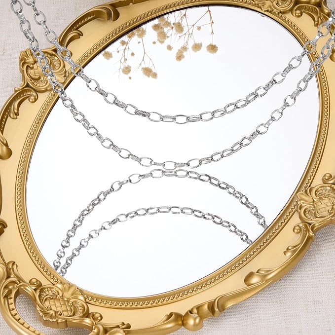 GTVOODX 13 Feet Oval Paperclip Chain Spool for Jewelry Making Silver Stainless Steel Rectangle Paper Clip Link Chain Bulk for Necklace Bracelet DIY Jewelry Making Supplies