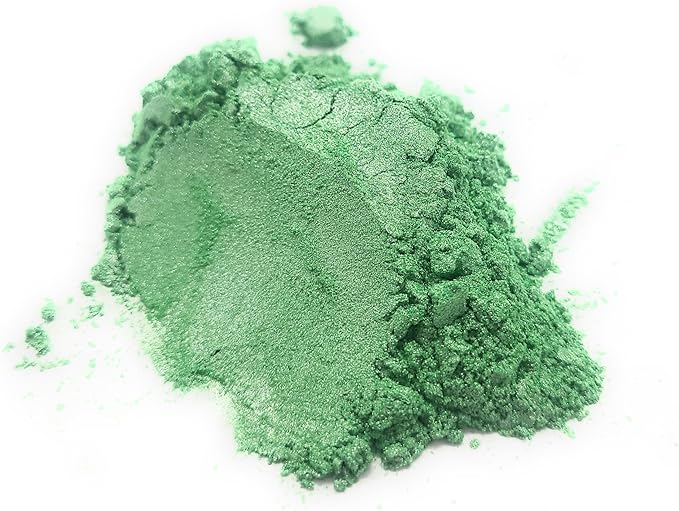 Pearl Mica Powder Pigment Dye - 500 grams (1.1 lbs) - Best Bulk Price for Fine Arts, Crafting, Painting, Bath bomb Soap Candle Slime Jewelry Making, Epoxy Resin, Woodworking (Green AG17)