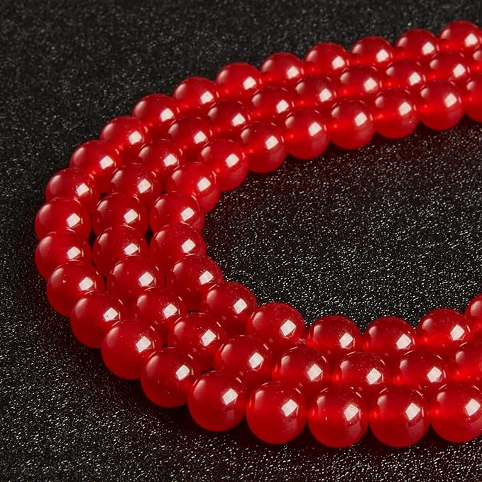 100pcs 8mm Carnelian Beads Natural Gemstone Beads Round Loose Beads for Jewelry Making