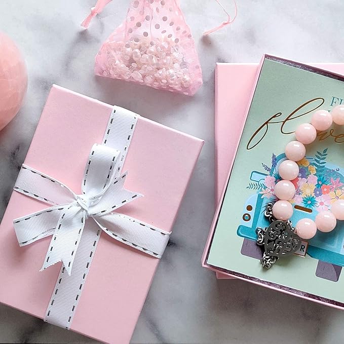 TheDisplayGuys - 100-Pack #53 Cotton Filled Cardboard Paper Jewelry Boxes Gift Case - Pastel Pink (5.4" x 3.9" x 1.0") - for Shipping or Storage