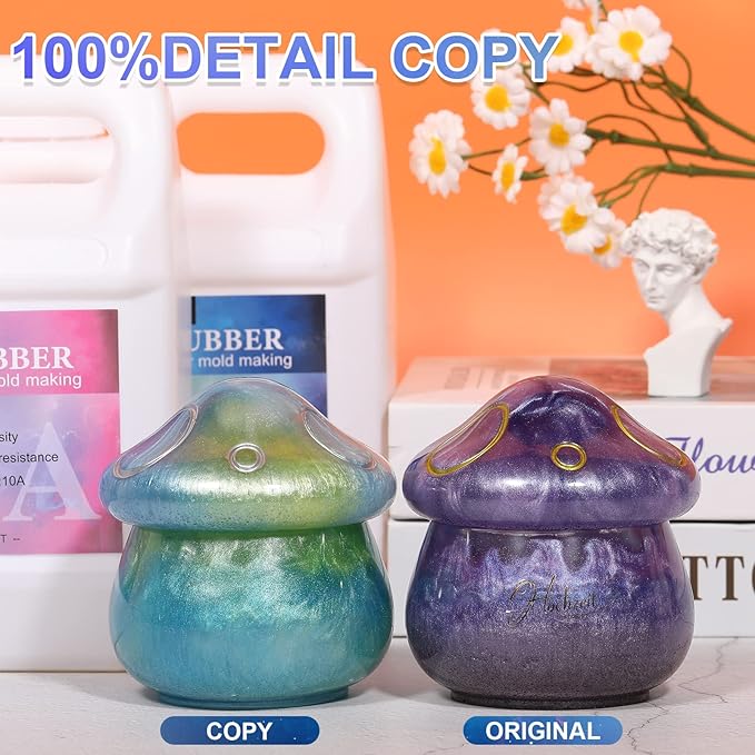 CHANGTIKEJI Silicone Mold Making Kit, 84oz 10A Elastic Liquid Silica Gel for Casting Resin molds and Candle & Soap Mold,Fast Cure Translucent Platinum Silicone Rubber