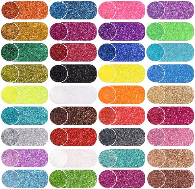 Extra Fine Glitter, Set of 36 Colors Nail Arts Cosmetic, Resin Crafts Loose Glitter Powder Shaker for Face Body Hair Eye Lip Gloss Makeup, Slime and Tumbler Making