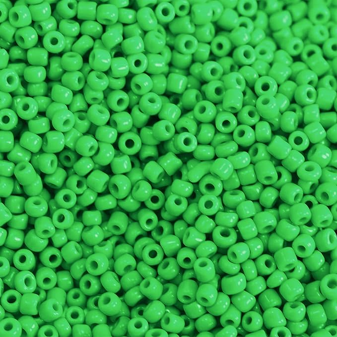 Mandala Crafts 11/0 Glass Seed Beads for Professional Beadwork, 13000 Green Glass Beads