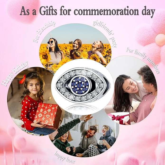 MICOO 925 Sterling Silver Charms for Bracelets and Necklaces Airplane Passport Dangle Pendants Evil Eye Butterfly Charms Beads Jewelry Gift for Women