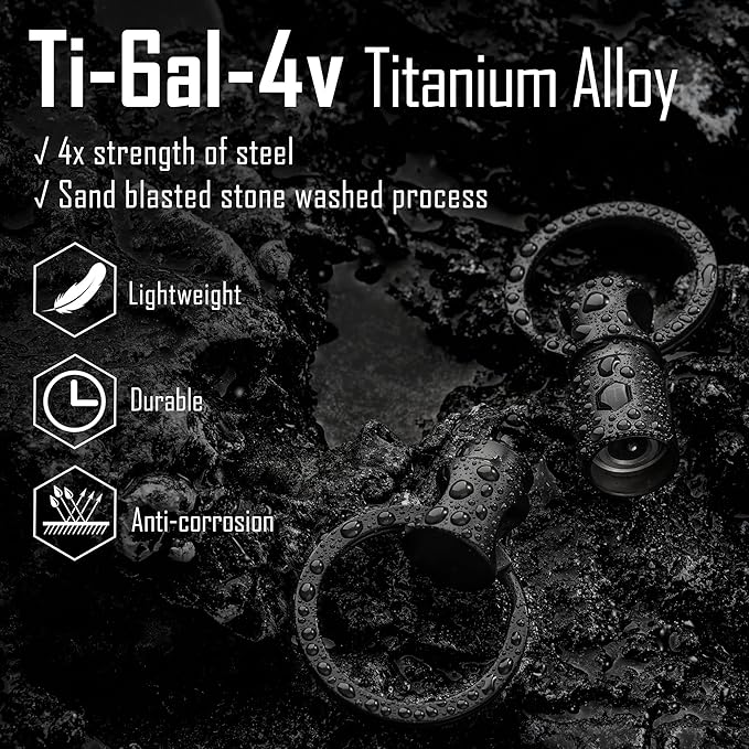 KeyUnity Detachable Key Ring Connector, Double-end Swivel Keychain Titanium Rotatable Key Organizer Linker for Carabine