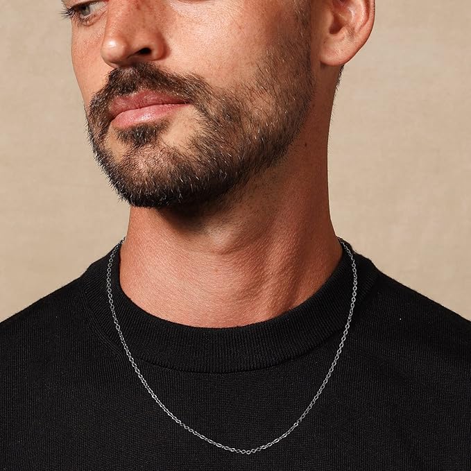 24 Pcs 18" 2mm Gold Stainless Steel Necklace Link Cable Chain Lobster Clasp Bulk for DIY Jewelry Making Supplies Accessories