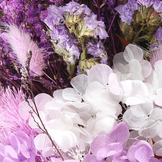 Real Dried Flowers, Natural Dry Flowers Mixed Natural Pressed Flowers Flores Secas Dried Florals for Crafts,Resin,Candle Making (Purple)