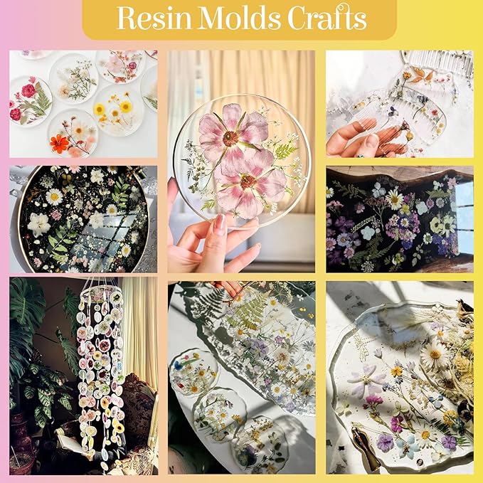 85Pcs Colorful Pressed Flowers for Crafts, Natural Dried Flowers for Crafts Real Dried Pressed Flowers Dry Leaves for Resin, DIY Art, Scrapbook, Nails Decor, Jewelry, Candle & Soap Making, w/ Tweezer