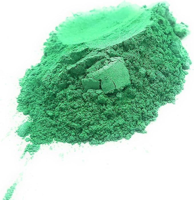 Pearl Mica Powder Pigment Dye - 500 grams (1.1 lbs) - Best Bulk Price for Fine Arts, Crafting, Painting, Bath bomb Soap Candle Slime Jewelry Making, Epoxy Resin, Woodworking (Green AG04)