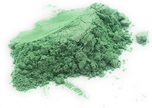 Pearl Mica Powder Pigment Dye - 500 grams (1.1 lbs) - Best Bulk Price for Fine Arts, Crafting, Painting, Bath bomb Soap Candle Slime Jewelry Making, Epoxy Resin, Woodworking (Green AG17)