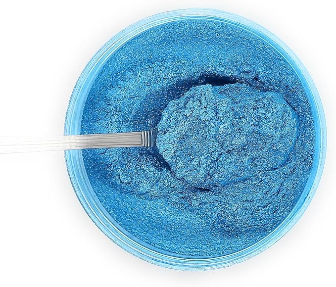 Pearl Mica Powder Pigment Dye - 500 Grams (1.1 lbs) - Best Bulk Price for Fine Arts, Crafting, Painting, Bath Bomb Soap Candle Slime Jewelry Making, Epoxy Resin, Woodworking (Blue BL20)