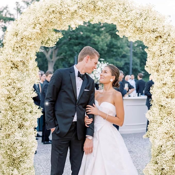 4000+ Dried Babys Breath Flowers Bulk - 17" Ivory White Dried Flower Bouquet, Real Natural Gypsophila Branches for Vase Filler, Wedding, Table Centerpiece, Home Decor, DIY Wreath Floral, Crafts