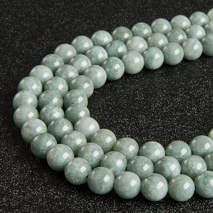 100pcs 6mm Burmese Jade Beads Natural Gemstone Beads Round Loose Beads for Jewelry Making