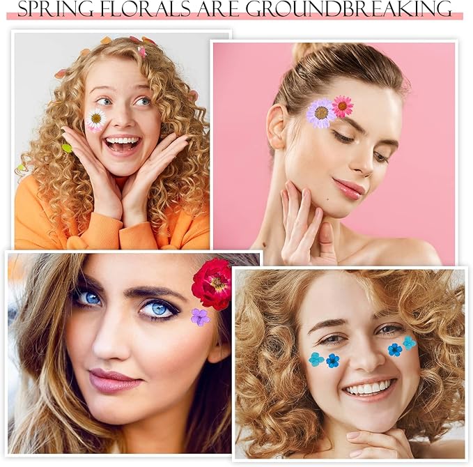 153 Pcs Dried Pressed Flowers for Crafts, Real Pressed Wildflowers Natural Dry Leaves Bulk with Tweezer for Epoxy Resin Jewelry Molds, Candle Soap Making, Scrapbook, Bookmark, Nails Decor