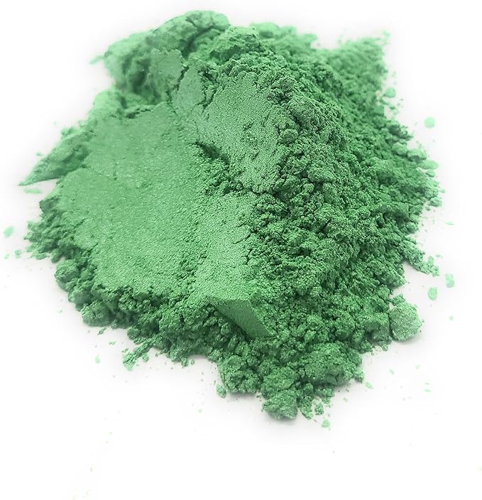Pearl Mica Powder Pigment Dye - 500 grams (1.1 lbs) - Best Bulk Price for Fine Arts, Crafting, Painting, Bath bomb Soap Candle Slime Jewelry Making, Epoxy Resin, Woodworking (Green AG15)