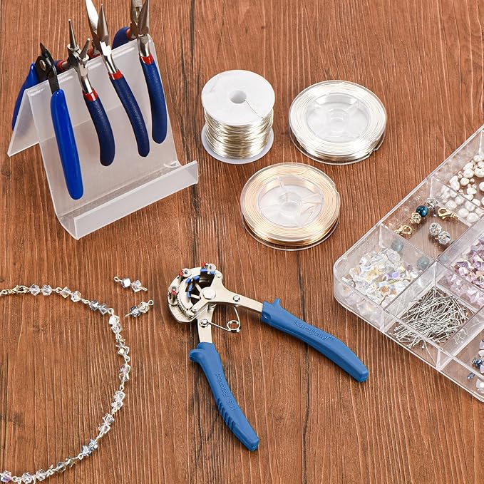 Looper Pliers in One Step for Jewelry Making, 1.5mm-2.25mm-3mm Looping Size, Beading Looper Tool, Wire Looping Pliers for 24-18 Gauge Craft Wire, Patented