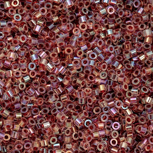 John Bead 25g Cylin Beads Red Gold Luster 11/0 Glass Cylindrical Seed Beads for Jewelry Bracelets Necklaces Earrings Making Embroidery Home Decor