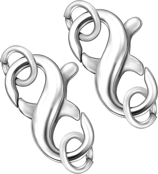 Dailyacc Double Opening Lobster Clasp 316 Stainless Steel Silver and Gold Pleted Necklace Bracelet Extender Clasps and Closures for DIY Jewelry