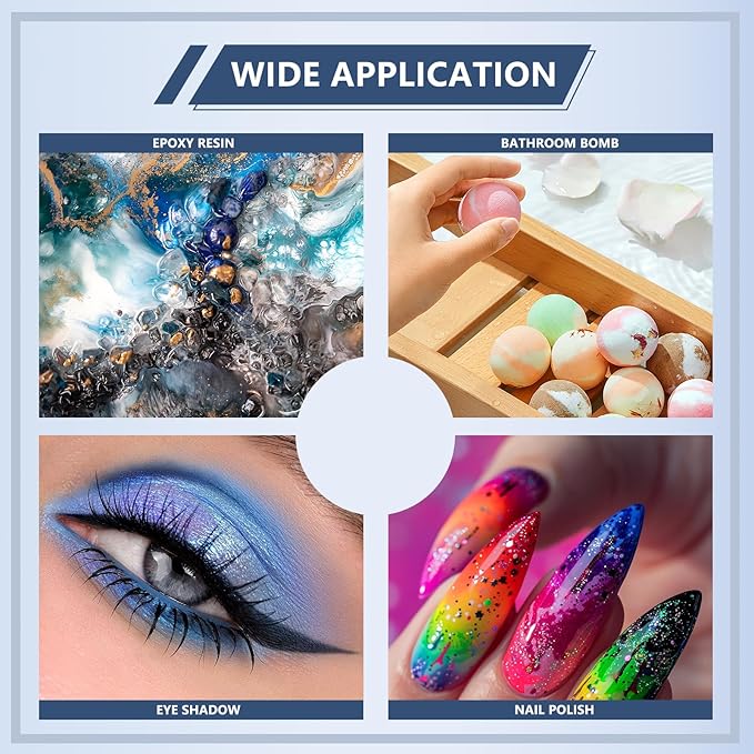 GOODTAKE White Mica Powder | Resin Color Pigment | Resin Dye | Mica for Soap Making, Candle Making, Bath Bomb, Slime, Nail Polish, Eye Shadow - Pure Mica Powders (White, 2 oz)