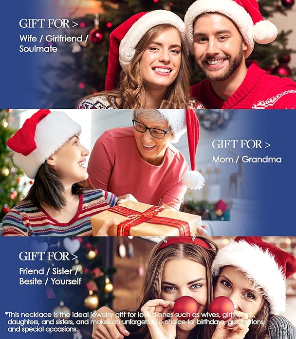 Beam & Bask Moissanite Heart Pendant Necklaces for Women, Engraved with LOVE, Sterling Silver Plated with 18K Gold, Anniversary and Birthday Jewelry for Wife, Girlfriend, Mom, or Her