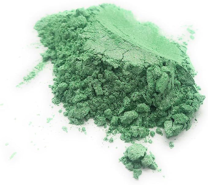 Pearl Mica Powder Pigment Dye - 500 grams (1.1 lbs) - Best Bulk Price for Fine Arts, Crafting, Painting, Bath bomb Soap Candle Slime Jewelry Making, Epoxy Resin, Woodworking (Green AG17)