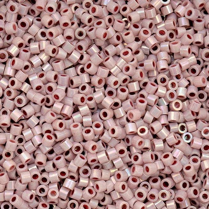 John Bead 25g Cylin Beads Light Lilac AB 11/0 Glass Cylindrical Seed Beads for Jewelry Bracelets Necklaces Earrings Making Embroidery Home Decor