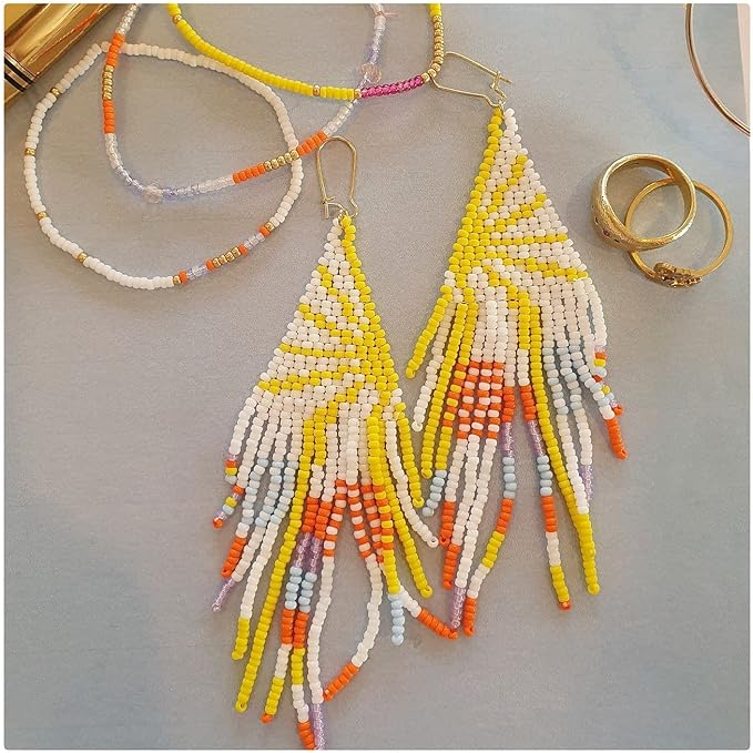 efivs arts Glass Seed Beads for Bracelet Making Kit, 24 Colors 6/0 4mm Small Beads Multicolor Beading Beads with Container Box for Jewelry Making - Approx 6000pcs