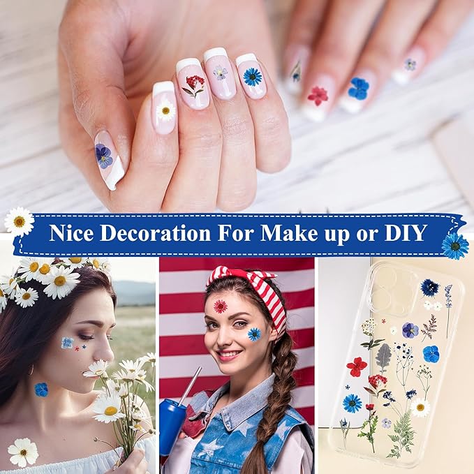 Nuanchu 167 Pcs Real Dried Pressed Flowers Natural Dried Flowers Colorful Daisy Mixed Wildflowers Leave for DIY Candle Resin Nails Jewelry Pendant Crafts Floral Art (Multicolor,Formal Style)