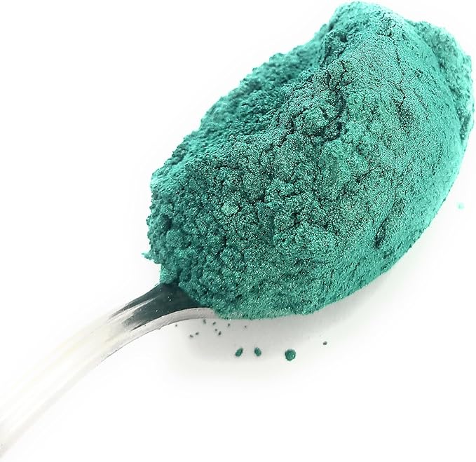 Pearl Mica Powder Pigment Dye - 500 grams (1.1 lbs) - Best Bulk Price for Fine Arts, Crafting, Painting, Bath bomb Soap Candle Slime Jewelry Making, Epoxy Resin, Woodworking (Green AG11)
