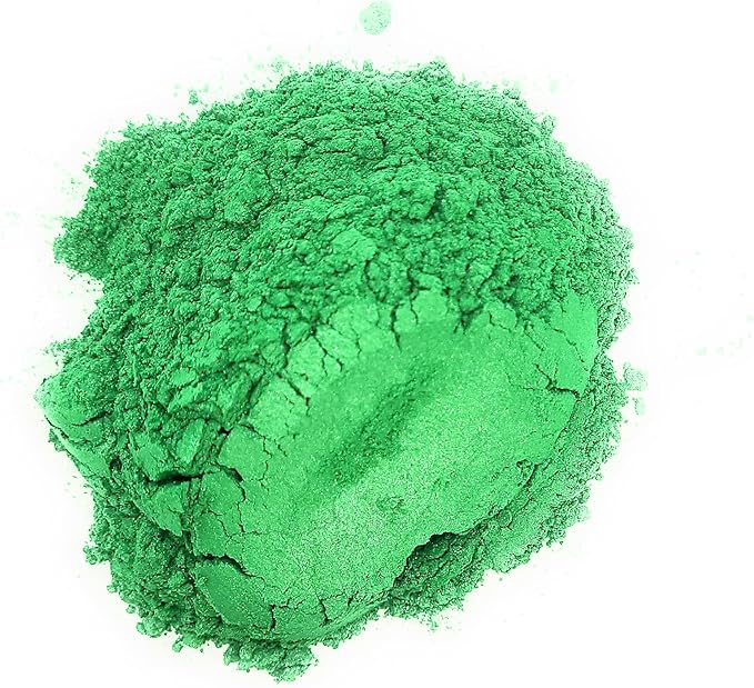Pearl Mica Powder Pigment Dye - 500 grams (1.1 lbs) - Best Bulk Price for Fine Arts, Crafting, Painting, Bath bomb Soap Candle Slime Jewelry Making, Epoxy Resin, Woodworking (Green AG10)