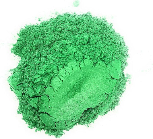 Pearl Mica Powder Pigment Dye - 500 grams (1.1 lbs) - Best Bulk Price for Fine Arts, Crafting, Painting, Bath bomb Soap Candle Slime Jewelry Making, Epoxy Resin, Woodworking (Green AG10)