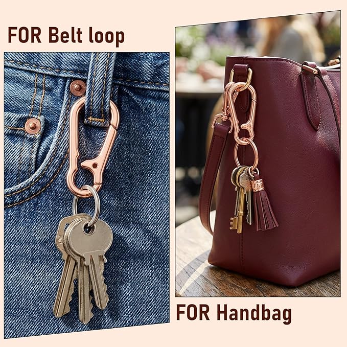 InnoHHustle 13 Pcs Key Chain Making Kit, Keychains Clips with Key Ring, Keys Ring Bulk, D Rings with Screwdriver for Home Car Keys, Crafts DIY Projects, Jewelry Making Supplies (Gold)