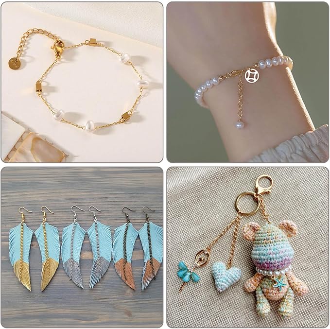 960Pcs Lobster Claw Clasps and Open Jump Rings Set,Lobster Clasps for Jewelry Making, Keychains,Bracelet and for DIY Bracelet Necklace Jewelry Making