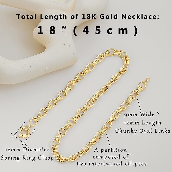 Aobei Pearl 18K Gold Plated Paperclip Chain Choker Satellite Chain Freshwater Cultured Biwa Pearl Pendant Necklace Dainty Jewelry for Women